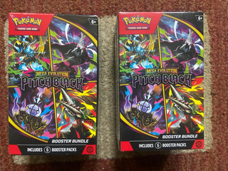2x Pokemon TCG Mega Evolution Pitch Black Booster Bundle 6 Packs New And Sealed
