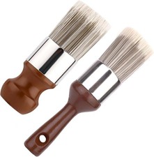 2Pcs Soft Bristle Wax Brush for Leather Wood Furniture Care Cleaning Ergonomic
