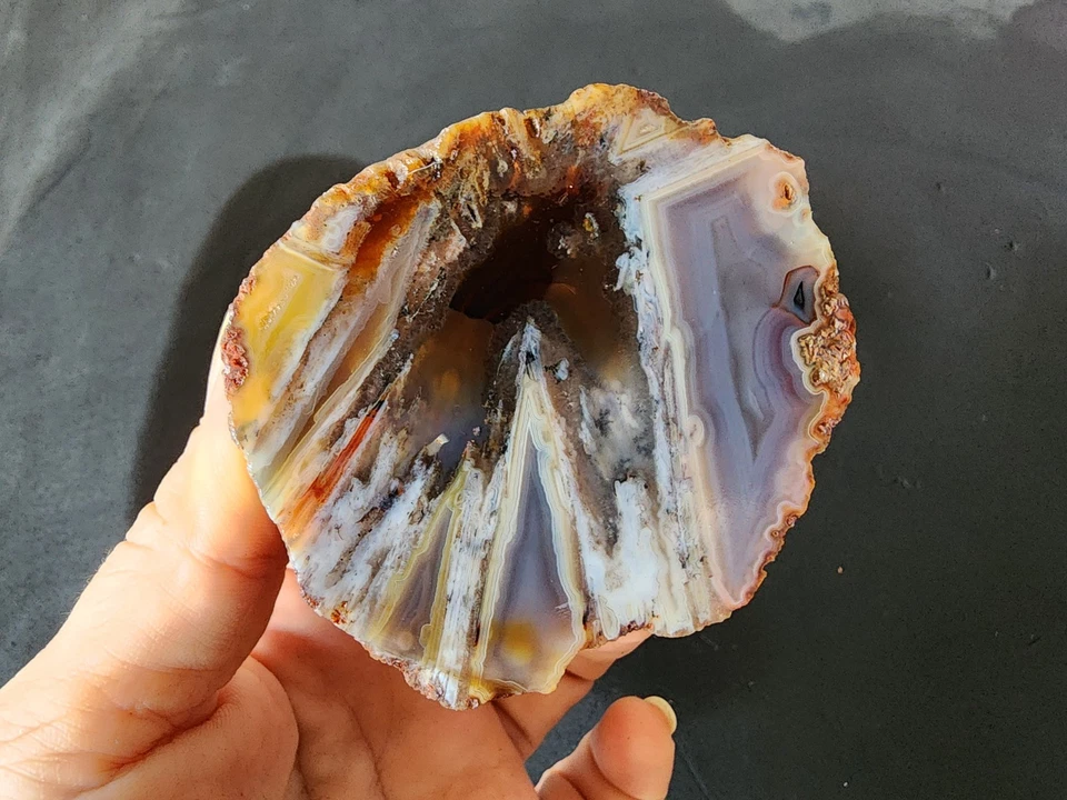 14.3 oz (406 gr) Agate Decor, Pseudomorph Agate, Natural Agate Specimen, アゲートの一対 - Image 4 of 4