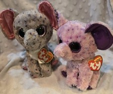 TY Beanie Boos Collection 6" Elephant Pair - Specks  Eva - Plushies with Tags
