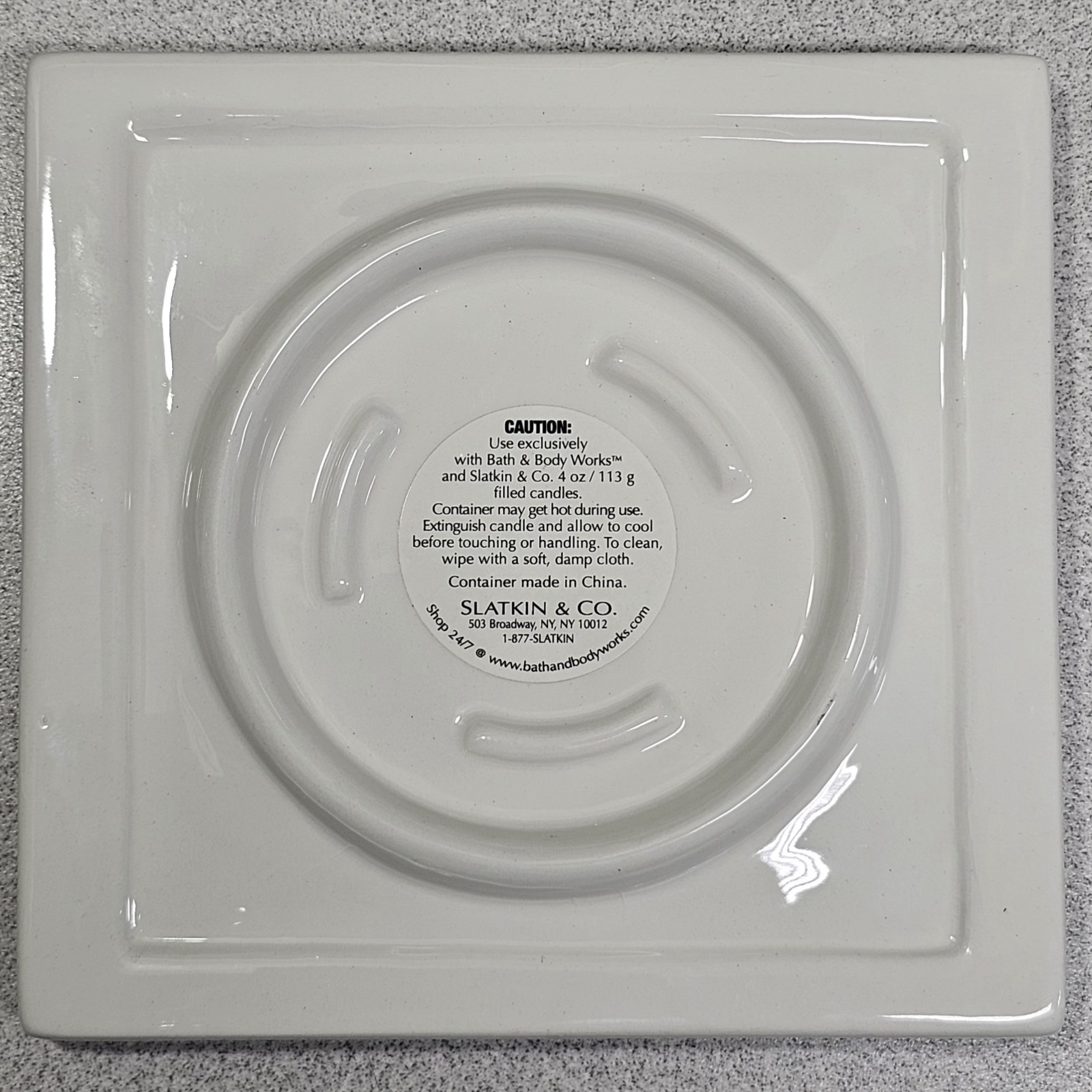 Christmas Slatkin Holiday House Ceramic Luminary Candle Holder Bath & Body Works