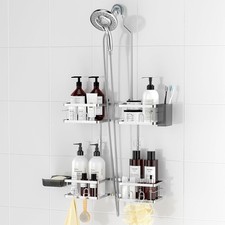 Adjustable Shower Caddy Hanging Rustproof Shower Caddy for Handheld Showerheads,