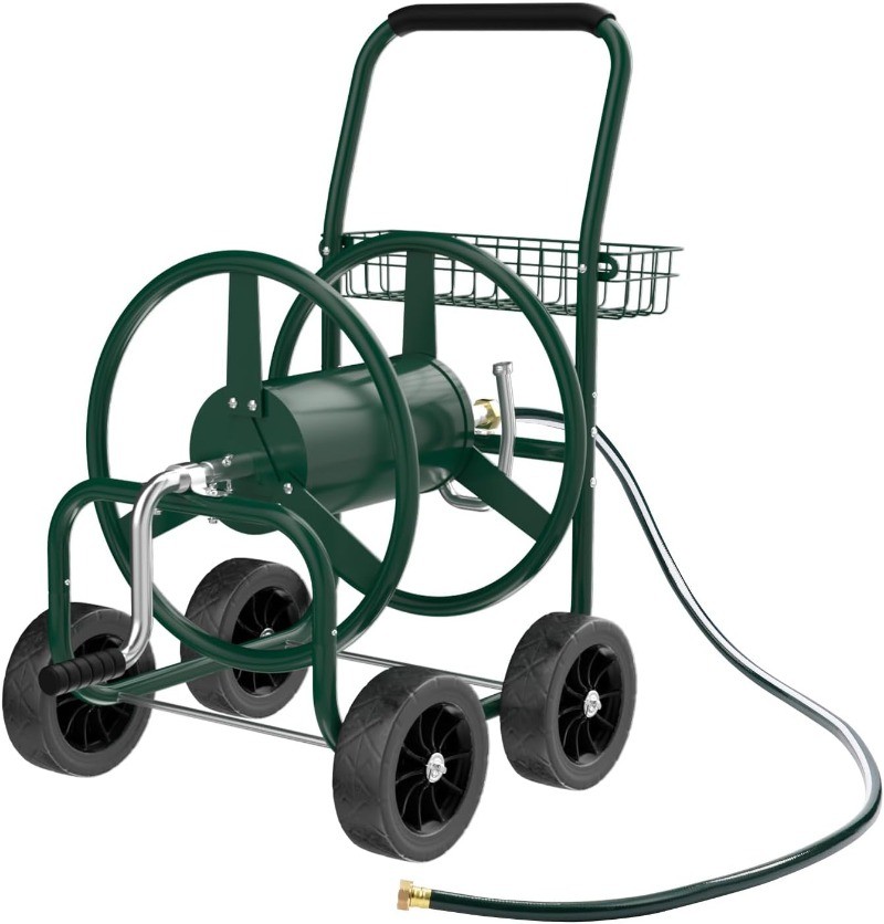 250FT 4-Wheel Garden Portable Residential Hose Reel Cart wit