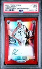 Angel Reese PSA 9 Auto 2024 PANINI PRIZM WNBA THROWBACK SIGNATURE RED #'d /99 