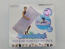 Poolcandy Mermaid Collection 6 Ft Pool Raft  Pet Float Combo Pack NEW glitter