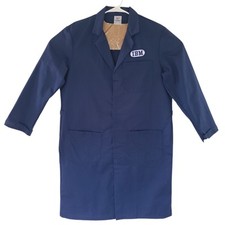 NEW Vintage IBM Computer Lab Coat Technician IT Uniform Sz 42 Blue Made In USA