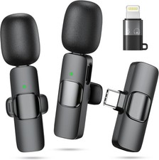 Lavalier Microphone Wireless Audio Video Recording Mini Mic For Android/iPhone