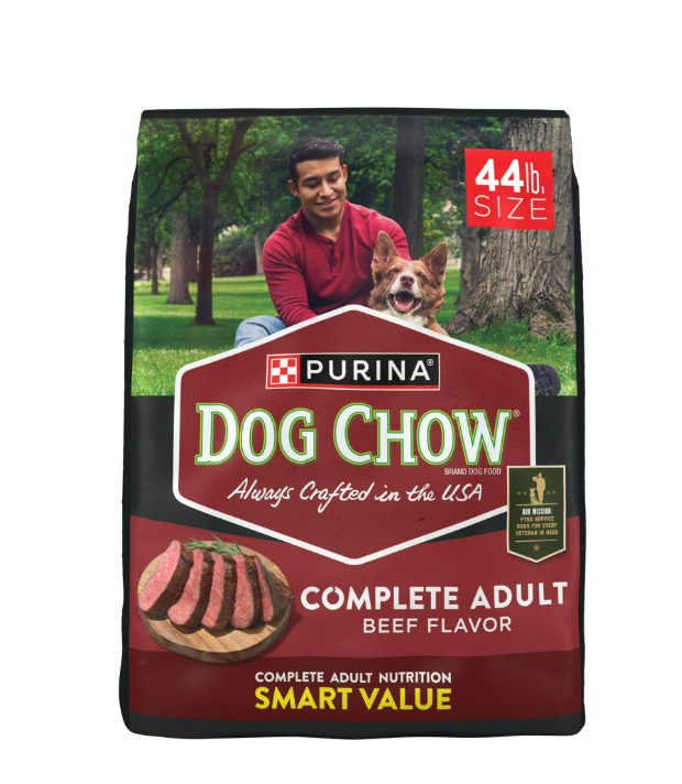 For Adult Dogs, Kibble Beef Flavor, 44 Lb Bag