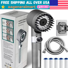 High Pressure Shower Head, Handheld shower head with 5 Filters,1.5m hose