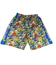Flow Society Athletic Mesh Lacrosse LAX Shorts Sz Youth XL Super Flowtendo Mario