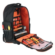 Roller Tool Backpack 72 Pockets - Heavy Duty Wheeled Tool Bag for Technicians