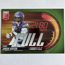 2025 Donruss Elite Full Throttle Green Jordan Addison - Minnesota Vikings #7