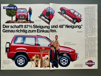 Nissan Terrano II Offroad SUV Oldtimer 1994 Vintage Ad Werbung Reklame