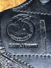 Gun Holster Leather Black S&W J Frame CA Cebeci Arms Belt Clip OWB RH