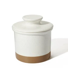 French Butter Dish - Butter Crock for Counter with Water Line for Fresh Sprea...