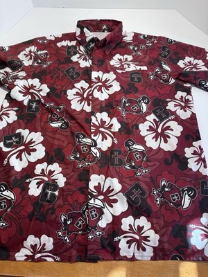 Benedictine Ravens Football Medium Hawaiian Button Up Shirt Very Nice Fast Ship