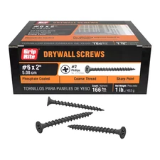 #6 X 2 In. #2 Phillips Bugle Head Coarse Thread Sharp Point Drywall Screws 1 Lb.
