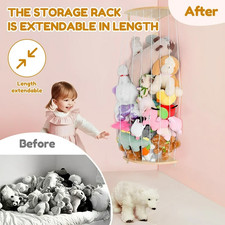 Stuffed Animal Storage Corner Toy Organizer Wooden Frame READ PARTS MISSING