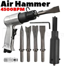 4500RPM 150mm Quick Change Air Hammer + 4PCS Chisel Stroke Pneumatic Super Duty