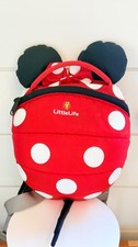 RR LittleLife Disney Minnie Mouse Backpack with safety rein harness