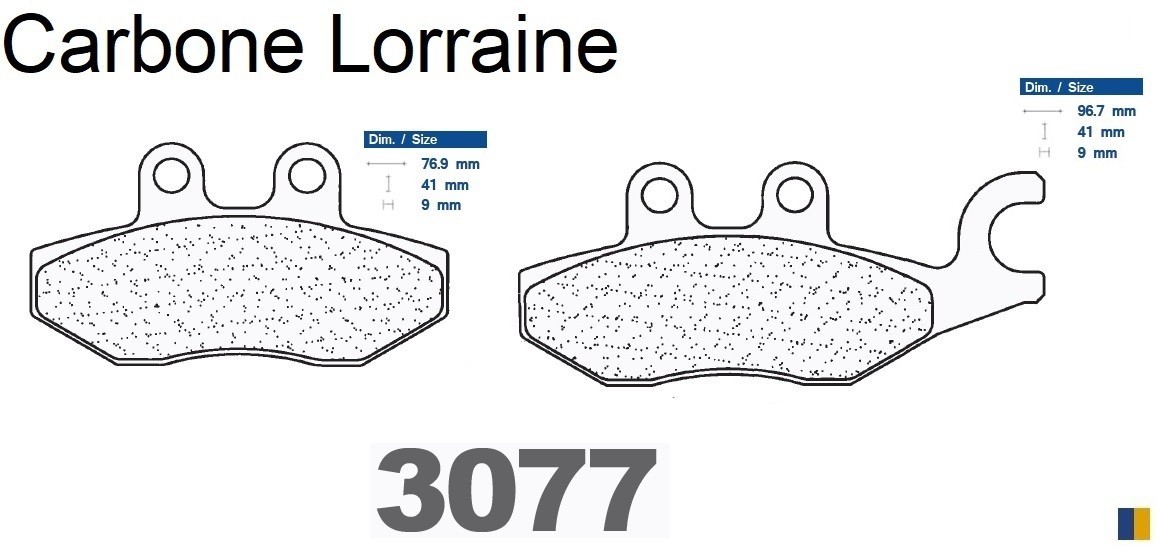 Plaquettes de frein Carbone Lorraine Piaggio 300 MP3 frittees endurance