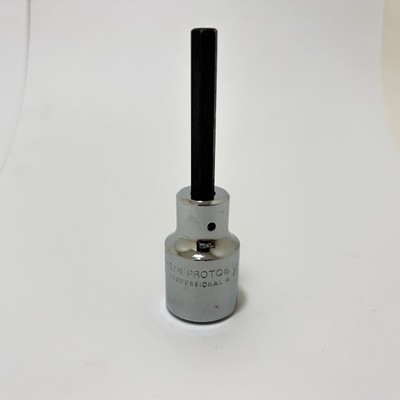New Proto 1/4'' Hex Bit Socket 1/2 Inch Drive Full Polish USA 5441-1/4