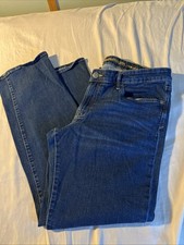 Gap Women Stretch Jeans Size 16 Straight Leg Blue Denim Dark Wash