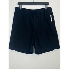 GAP Men's Size M Black 7" Linen-Cotton Easy Pull-On Shorts