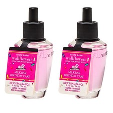 Bath  Body Works Milk Bar BIRTHDAY CAKE Wallflowers Refills Bulbs Set of 2
