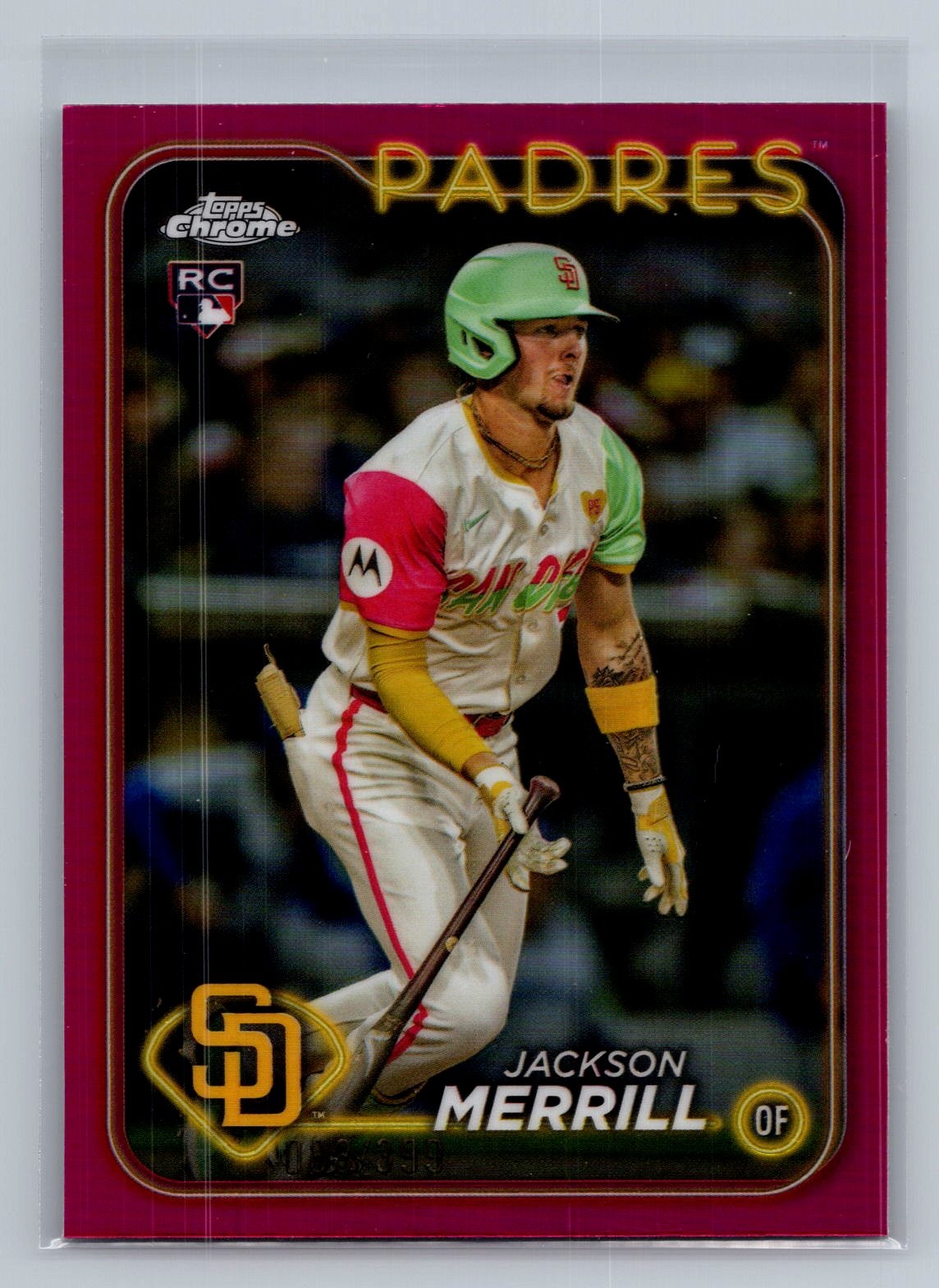 2024 Topps Chrome Update #USC153 Jackson Merrill Magenta Refractors #/399