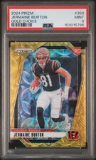2024 PANINI PRIZM JERMAINE BURTON ROOKIE GOLD CHOICE BENGALS RC /10 PSA 9