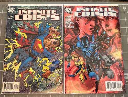 INFINITE CRISIS #5 2006 A & B Covers 1st App. Of Blue Beetle (George Perez) NM