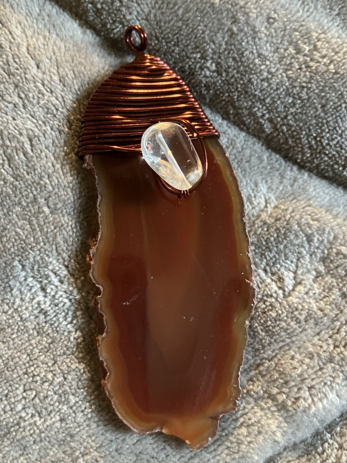 Agate Pendant Wire Wrap Large Statement Piece 4 1… - image 2