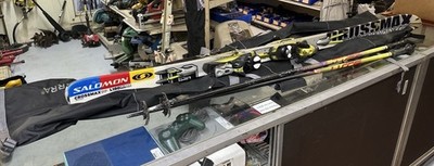Salomon Crossmax 9P L180 Ski Set with Bindings, Bag & Scott Poles