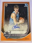 Bowman 2025-26 Chrome Liam McNeeley Hornets Orange Rookie Autograph /25 #BCA-LM