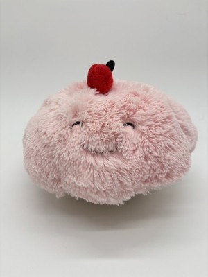 Squishables Comfort Food Pink Cherry Cupcake Plush 10  Fuzzy Soft Plushie