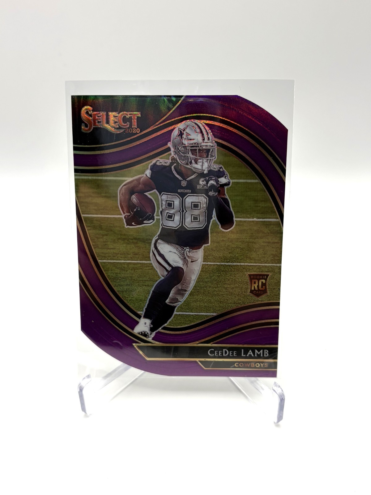 2020 Panini Select CeeDee Lamb Purple Prizm Die-Cut RC #357