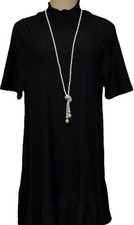 Womens Zara dress NEW size M Spring black knit work party tunic gorgeous NWT