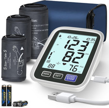 Blood Pressure Machine Upper Arm, 3 Size Cuffs, Small 7"-9", Medium/Large 9"-17"