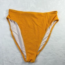 Old Navy Orange Textured High-Waisted Bikini SwimBottoms - XL Beach Pool Slip