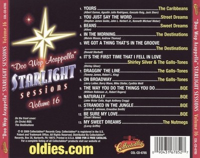 VARIOUS ARTISTS - DOO WOP ACAPPELLA STARLIGHT SESSIONS, VOL. 16 NEW CD