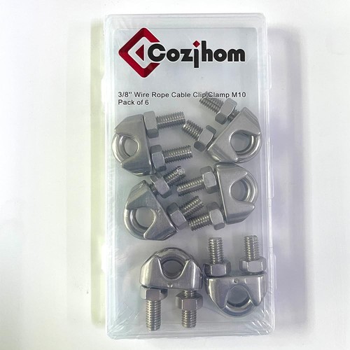 3/8 Inch M10 Wire Rope Cable Clip Clamp, 304 Stainless Steel, U Bolt Saddle F... - Picture 7 of 7