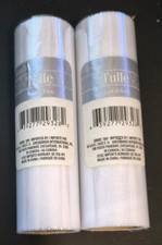 Lot of 2 Spools White Tulle Ribbon 5 yard - Party Decorating Crafting NIP