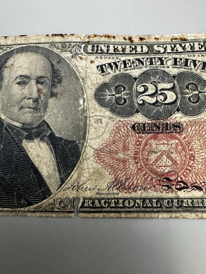 Series 1874 Fractional Currently 25C Twenty Five Cent Note - Image 3 of 4