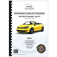 VW Golf 6 Cabrio 517 (11-16) Benzinmotor 1,8L 2,0L 152-211 PS Werkstatthandbuch