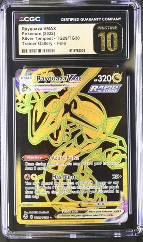 RAYQUAZA VMAX TG29 Silver Tempest Trainer Gallery Holo Pokemon CGC 10 Pristine
