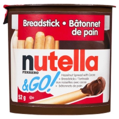 Nutella & GO! Hazelnut Spread with Breadsticks, 52g - Case of 12 | Snack ...