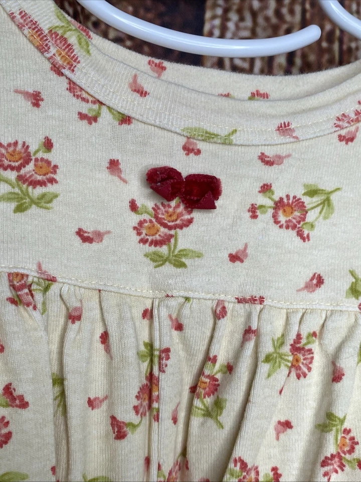 Mameluco BABY LULU Niña Amarillo Rojo Floral Una Pieza Manga Larga Talla 24 Meses Foto 2 de 4