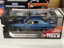 ERTL MATCO TOOLS 1:18 SCALE 1970 MERCURY COUGAR ELIMINATOR DIECAST! BLUE! NIB!!