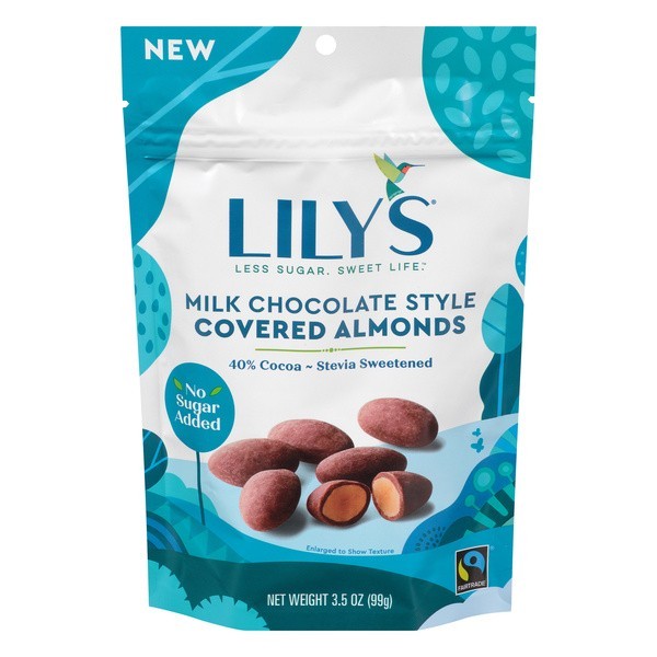 5 Bags Lilys Milk Chocolate Almonds No Sugar Added